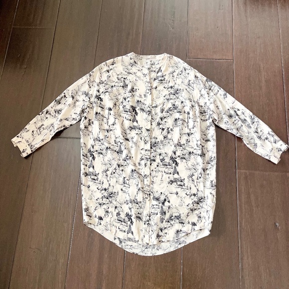 All Saints 100% Silk Floral Print Helle Dazzle Shirt Dress ~ Size 8 - Picture 6 of 9